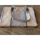 French Style 100% Linen Blue & White Stripe Sample