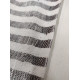 French Style 100%  Linen Grey & White Ticking stripe Sample