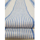 French Style Mediterranean 100% Linen Blue & White Stripe Fabric Sample