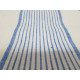 French Style Mediterranean 100% Linen Blue & White Stripe Fabric Sample