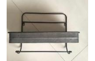 Grey Metal Bathroom Shelf