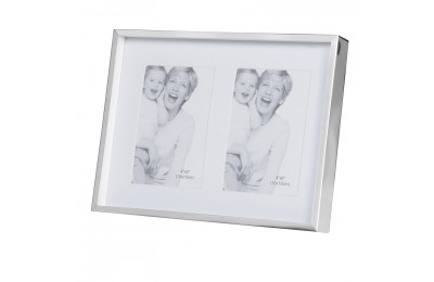Double Block Silver Photo Frame 