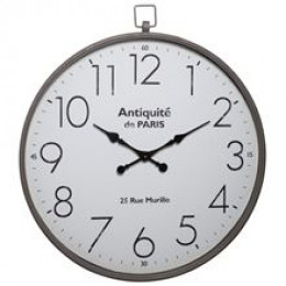 Extra Large Round Metal Wall Clock Antiquité de Paris