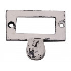 Handmade Distressed Metal Washed White Pull Handle