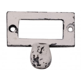 Handmade Distressed Metal Washed White Pull Handle Handmade Distressed Metal Washed White Pull Handle