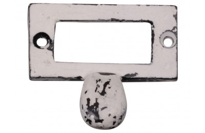 Handmade Distressed Metal Washed White Pull Handle