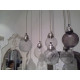 Antique Zinc Ceiling Lamp with Hearts in the Rim