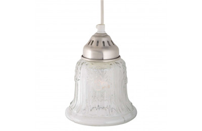 High Quality Detailed Pressed Glass Small Ceiling Light with Brushed Chrome Fitting High Quality Detailed Pressed Glass Small Ceiling Light with Brushed Chrome Fitting