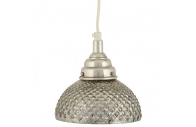 High Quality Distressed Silver Patterned Glass Ceiling Lamp