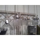 High Quality Distressed Silver Patterned Glass Ceiling Lamp