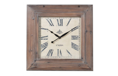 Large Square Distressed Wide Frame Wall Clock