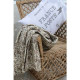White Linen Cotton 'La Poste France' Cushion Cover