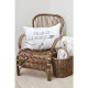 White Linen Cotton 'La Poste France' Cushion Cover